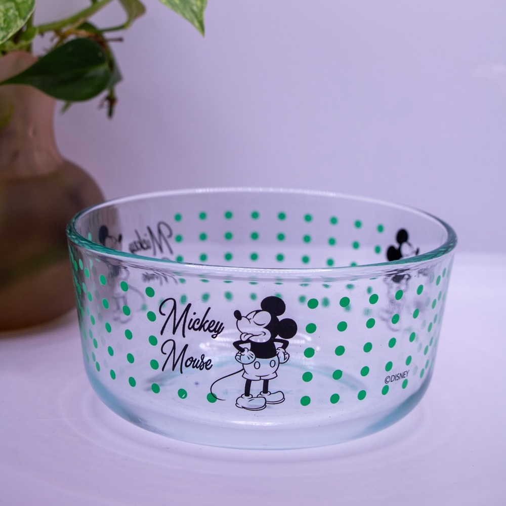 Glass Pyrex Mickey Mouse Disney Dish | Microwave, Freezer, and Oven Safe